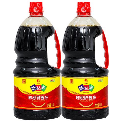 欣和味达美味极鲜酱油大桶装1.8L*2 厨房调味品家用生抽纯粮酿造