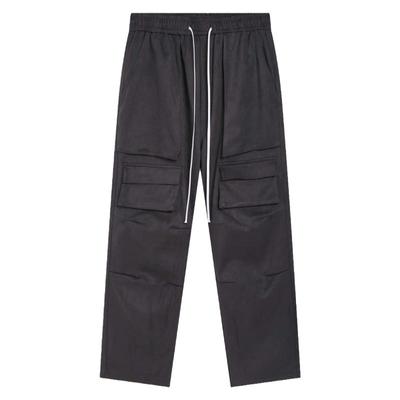 长裤直筒美式高街麂皮重磅休闲裤