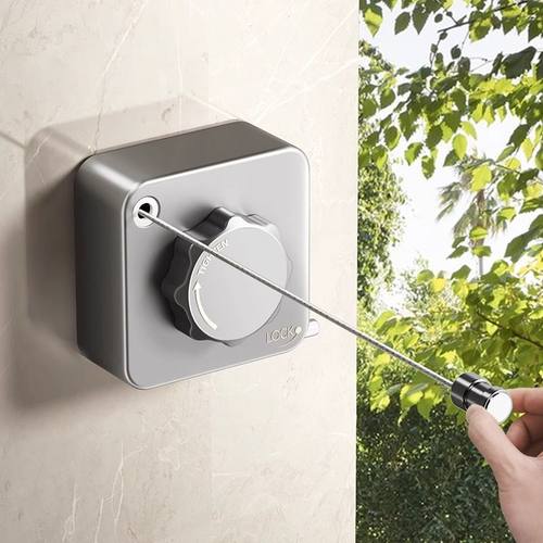 隐形晾衣绳阳台伸缩晾衣神器室内卫生间免打孔晾衣架钢丝绳凉衣架