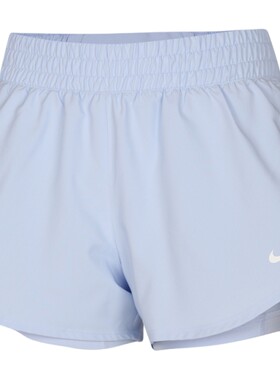 NIKE耐克女子速干中腰二合一健身跑步训练运动休闲短裤DX6013-407