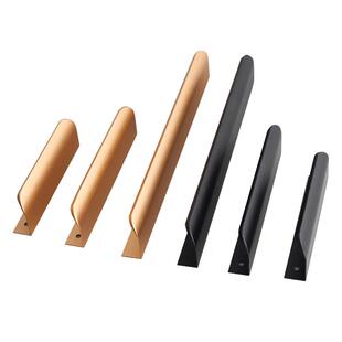 简约隐形长拉手抽屉衣柜门橱柜厨房厨柜超薄门缝侧装柜子鞋柜把手