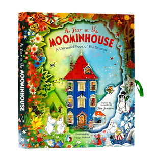 旋转木马立体书 姆明的四季 英文原版绘本 A Year in the Moominhouse 菲利帕维德隆插画 四季主题亲子共读 精装丝带束口收藏款