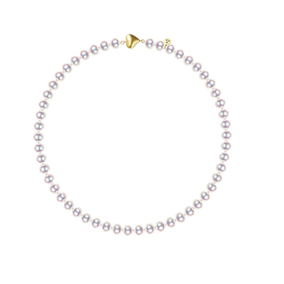 情人节礼物T家爱心磁吸扣18k金海水珍珠项链akoya颈链满串全珠链