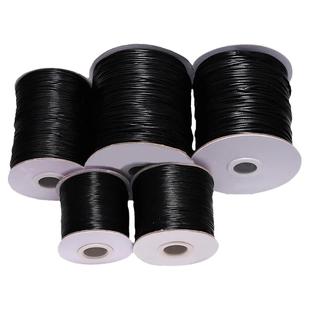 韩国蜡线黑色PU皮绳线橡胶绳吊坠挂绳皮革绳编织手链项链绳手镯绳