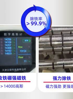 生产管道除铁器工业浆料用强磁磁吸直通不锈钢设备磁棒除铁过滤器