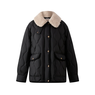 【华夫饼&特氟龙三防】Eland衣恋羽绒服女鹅绒保暖菱格2026春新款