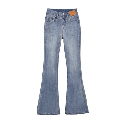 微喇牛仔裤女春秋2025年新款高腰