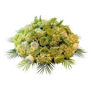 圆形餐桌花仿真花摆花大转盘假花转盘花装饰花酒店电动桌插花艺