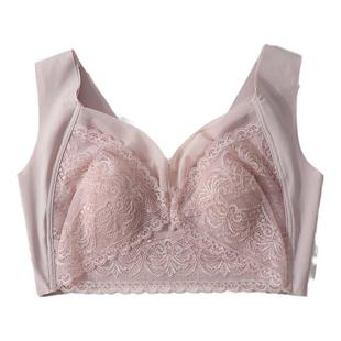 内衣女性感大胸显小聚拢空收副乳大码文胸200斤放下垂胖mm无痕