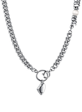 EBYG项链男潮ins小众设计感碎银拼接冷淡风锁骨链嘻哈个性饰品