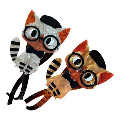 软萌治愈系~猫咪一字盘发扭扭夹