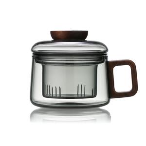玻璃小茶杯耐高温个人专用高档主人迷你杯办公室喝茶泡茶茶水分离
