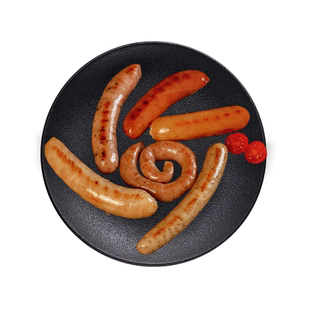 德式香肠拼盘圣诞肠六种口味西餐商用德国图林根罗勒叶烤肠早餐肠