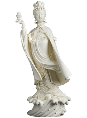 德化陶瓷湄洲妈祖娘娘神像摆件