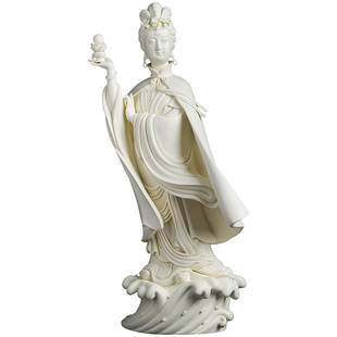 戴玉堂陶瓷妈祖娘娘神像大师周金田家用供奉湄洲天后圣母娘娘摆件