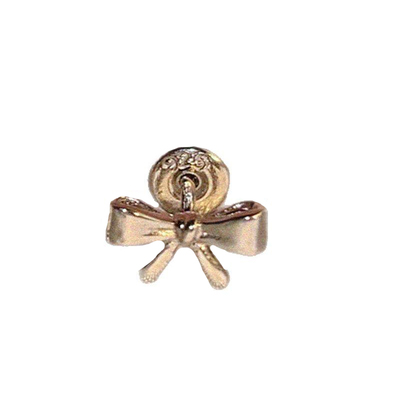 s925纯银复古迷你立体蝴蝶结耳钉