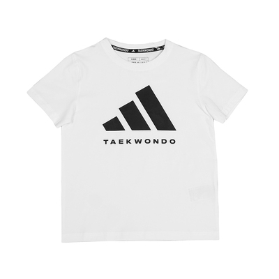 Adidas阿迪达斯夏季儿童男童运动休闲T恤短袖女童adiCLTS24TKK-WB