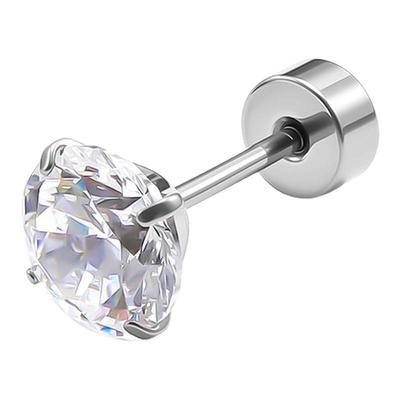 爆闪F136钛合金内螺旋平底座耳饰