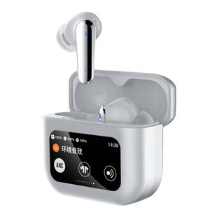 2024年新款ANC入耳式蓝牙数显TWS耳机运动风防水带充电仓黑色耳机
