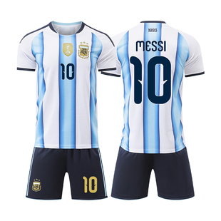 儿童足球服小学生国家队阿根廷球衣短袖定制梅西训练套装男世界杯