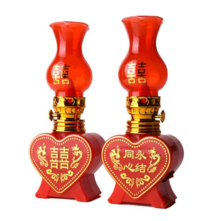 结婚婚房创意用品永结同心桃心LED电子蜡烛灯洞房花烛婚庆电蜡烛