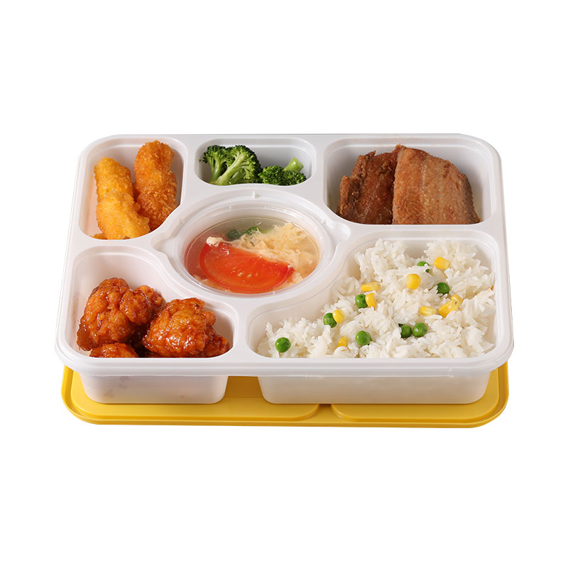 一次性餐盒五六格快餐盒商用外卖分格打包盒四格饭盒便当盒长方形