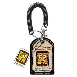 「海绵宝宝门禁」HiYOUNG原创便携门卡套钥匙扣收纳挂件包包配饰