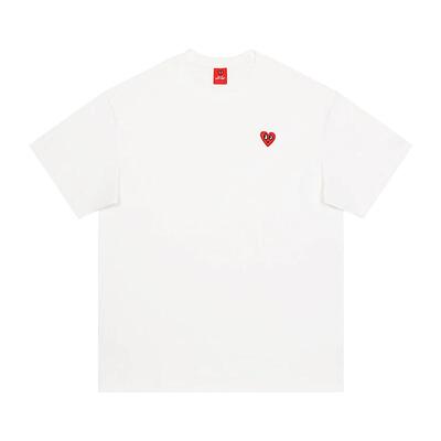 查尔斯桃心纯棉三防圆领短袖t恤