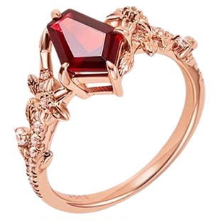 Amber Lollipop宝石戒指轻奢高级食指戒红色小众设计女2025年新款