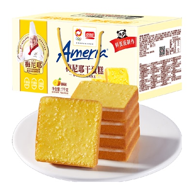 盼盼黄桃味干蛋糕饼干