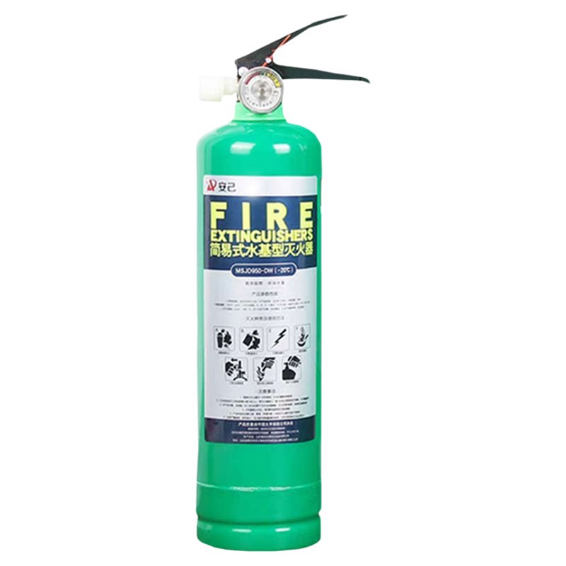水基灭火器防冻车用便携小汽车年检灭火器1L2L3L零下30℃消防器材
