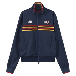 UMAMIISM有茂密声撞色复古运动外套女短款小个子防晒拉链夹克宽松