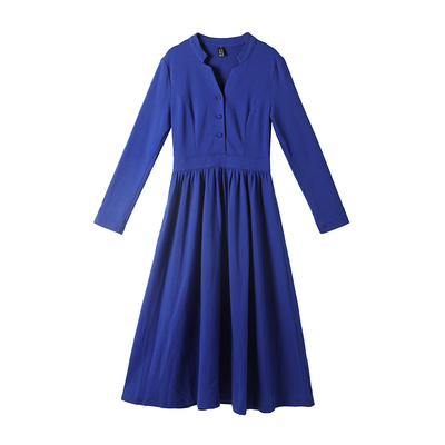 文艺秋季新款修身风针织连衣裙