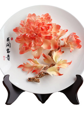 【乔迁礼物】送非遗牡丹花挂盘