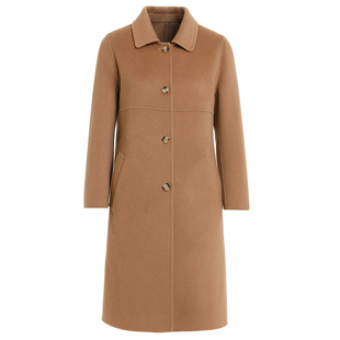 乔万尼双面呢羊毛羊绒大衣2025冬季简约高级感毛呢外套女EI4A699