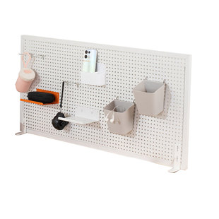 圆孔桌面收纳洞洞板置物架办公桌挂钩整理收纳铁艺学生电脑桌上