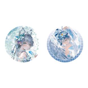 【现货】Vsinger洛天依BLUE&天空雪鸮 双闪徽章套组 官方谷子吧唧