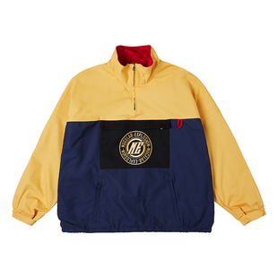 核爆冬季保暖潮流拼色撞色宽松大码运动休闲机车滑雪防风抓绒外套