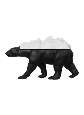 中古风趣味北极熊创意手办摆件样板间酒店和主题艺术客厅儿童房