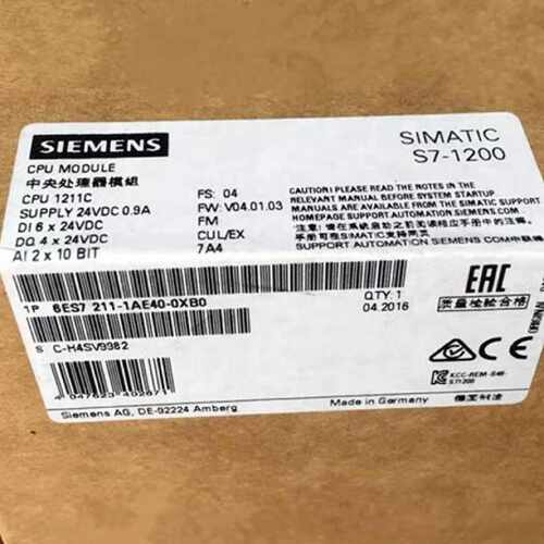 议价6ES7211-1AE40-0XB0西门子CPU1211C模块6输入/4输出，集成2AI