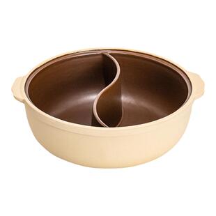 老式鸳鸯火锅土砂锅商用明火陶瓷专用锅家用木炭户外火锅汤煲大号