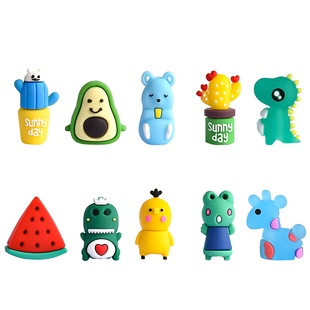 铅笔帽笔套铅笔头保护套儿童小学生专用一年级笔盖女孩男孩洞洞笔的帽子软硅胶三角可爱卡通延长器加长器E1