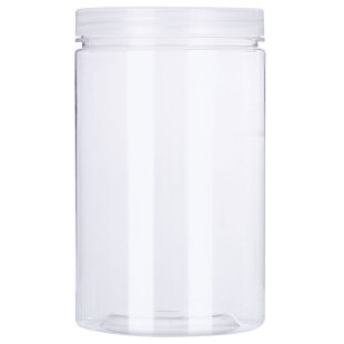 圆形带盖85坚果塑料瓶杂粮储物透明密封溶豆包装罐子花茶饼干盒子