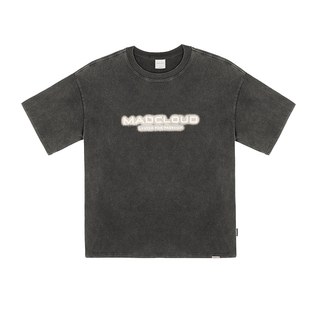 MAD官方 | 迈克罗德 美式潮牌高街复古水洗做旧半袖夏季短袖T恤男