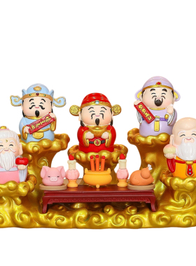 五福临门财神摆件新年吉祥物