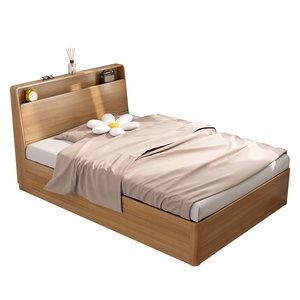 一米单人床现代简约田园风箱体床1.2米侧翻储物床1.35米收纳床