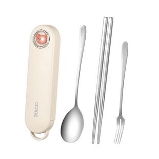 316不锈钢便捷餐具套装学生筷子勺子叉子套装户外单人餐具收纳盒