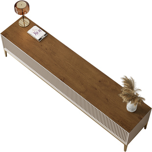 仿木纹电视柜桌垫长条防水防尘保护垫台面中式古风皮革长方形桌布