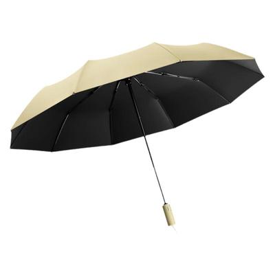 三折伞黑胶自动款晴雨两用