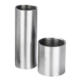 304不锈钢50mm双内丝焊接管子直通100mm不锈钢管内接头光4分6分